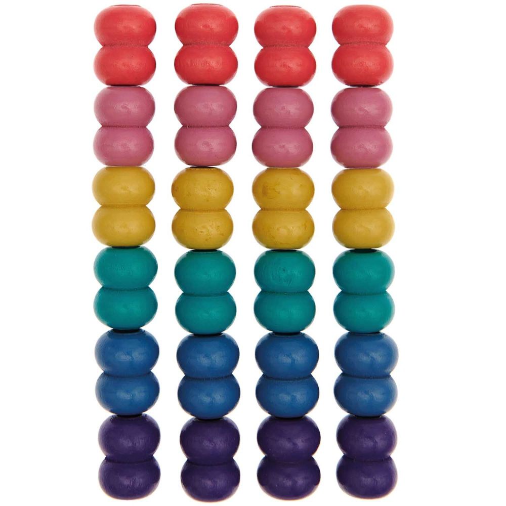 Rico Macramé kralen hout Regenboogkleuren 17x22mm-500231 | Het Wolhuis Rico Macramé kralen hout Regenboogkleuren 17x22mm-500231