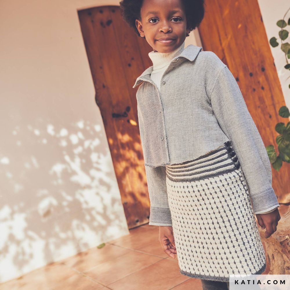 Katia - Rokje van Basic Merino Aran - 111-02 | Het Wolhuis Katia - Rokje van Basic Merino Aran - 111-02