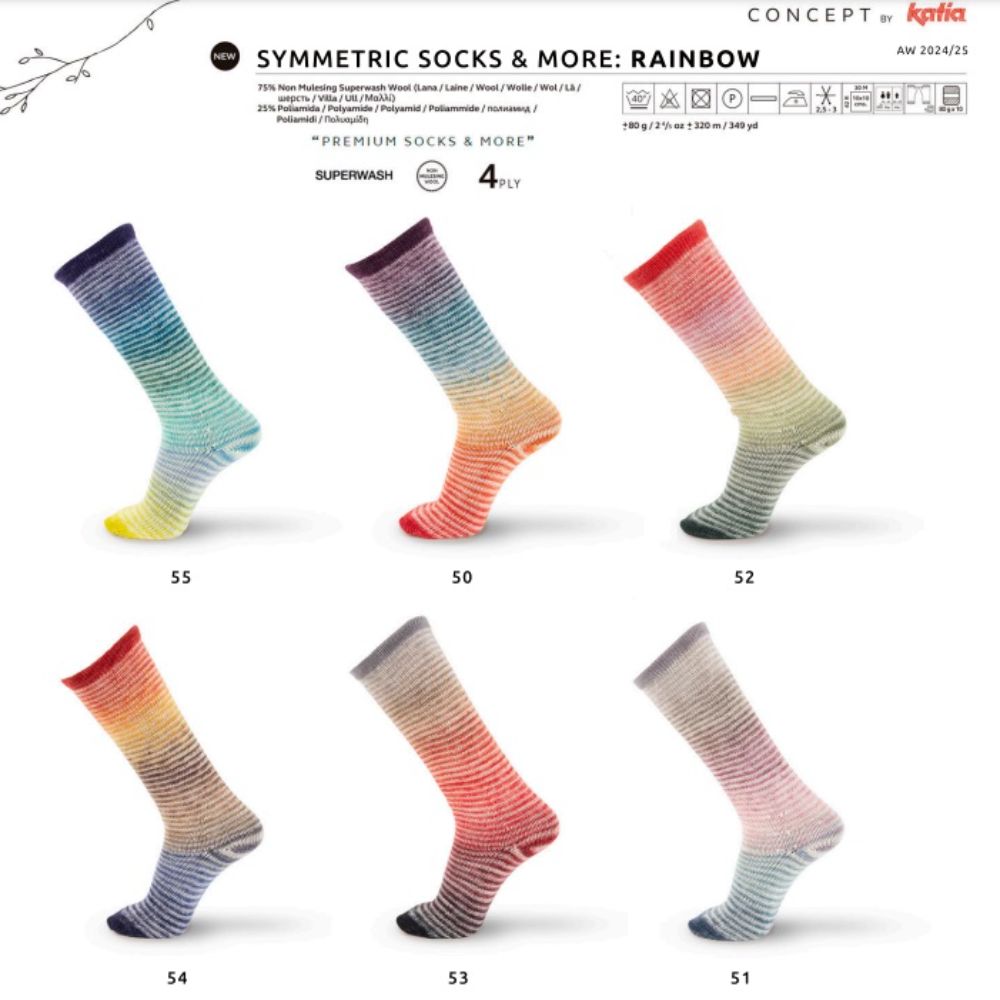 Katia Symmetric Socks & More - Rainbow | Het Wolhuis Katia Symmetric Socks en More - Rainbow | Het Wolhuis