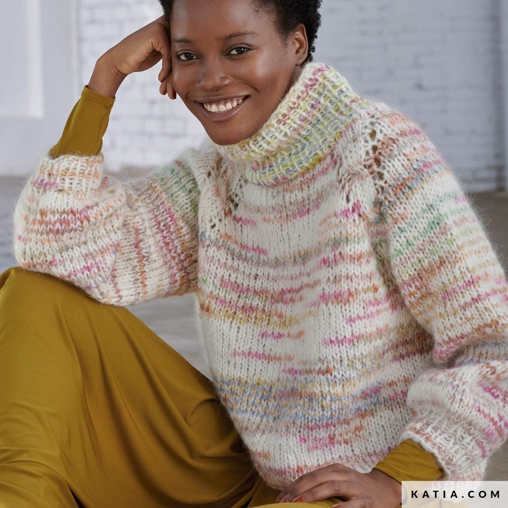 Katia - Coltrui in Soho Alpaca - Concept Multicolor-10 | Het Wolhuis Katia - Trui met opstaande kraag in Soho Alpaca - Concept Multicolor-10
