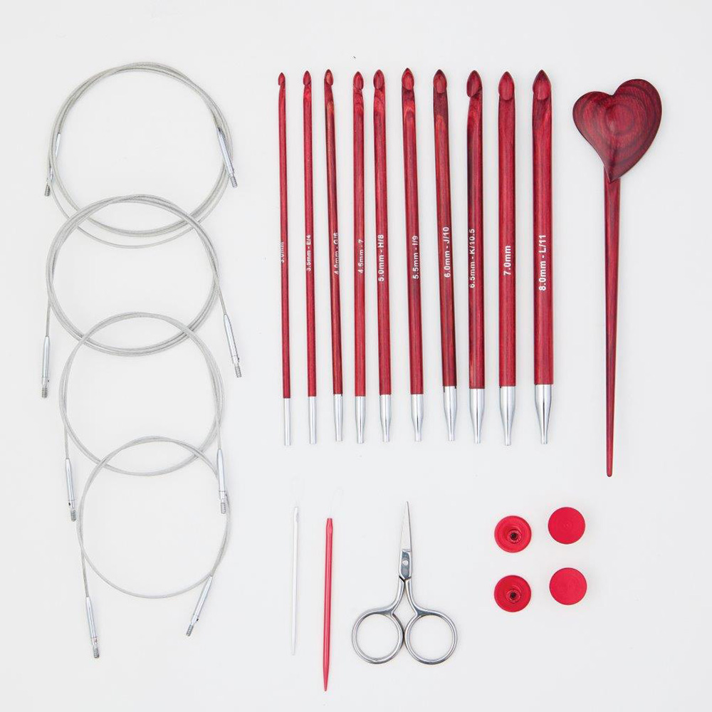 KnitPro Limited edition tunische haaknaaldenset Amore | Het Wolhuis KnitPro Limited edition tunische haaknaaldenset Amore