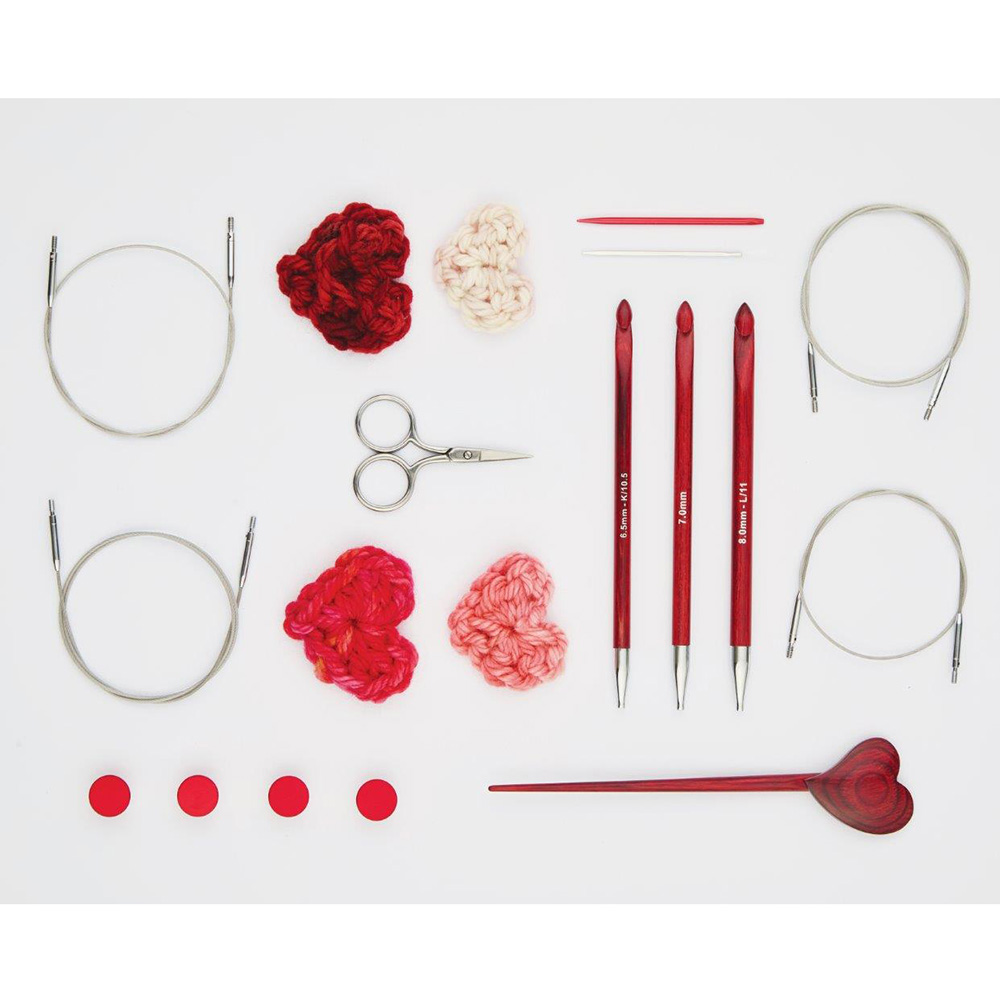 KnitPro Limited edition tunische haaknaaldenset Amore | Het Wolhuis KnitPro Limited edition tunische haaknaaldenset Amore