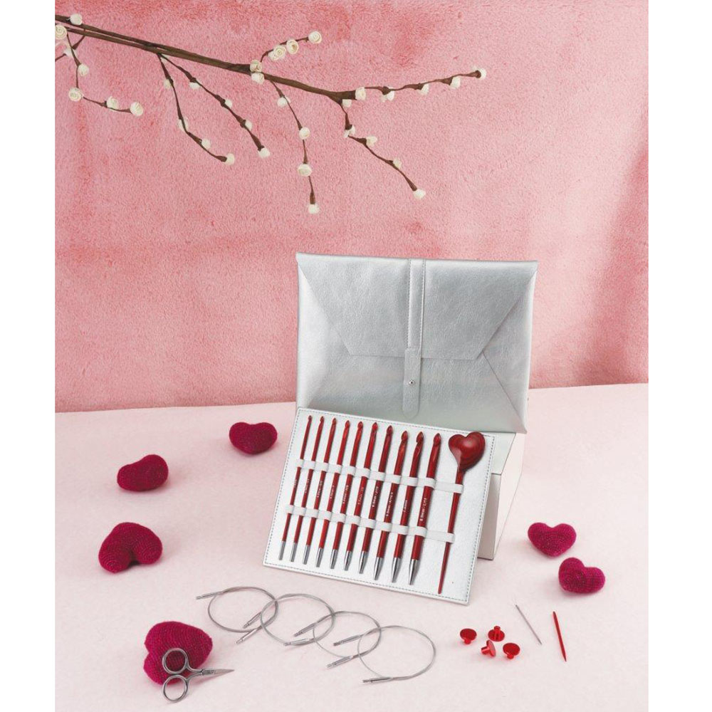 KnitPro Limited edition tunische haaknaaldenset Amore | Het Wolhuis KnitPro Limited edition tunische haaknaaldenset Amore