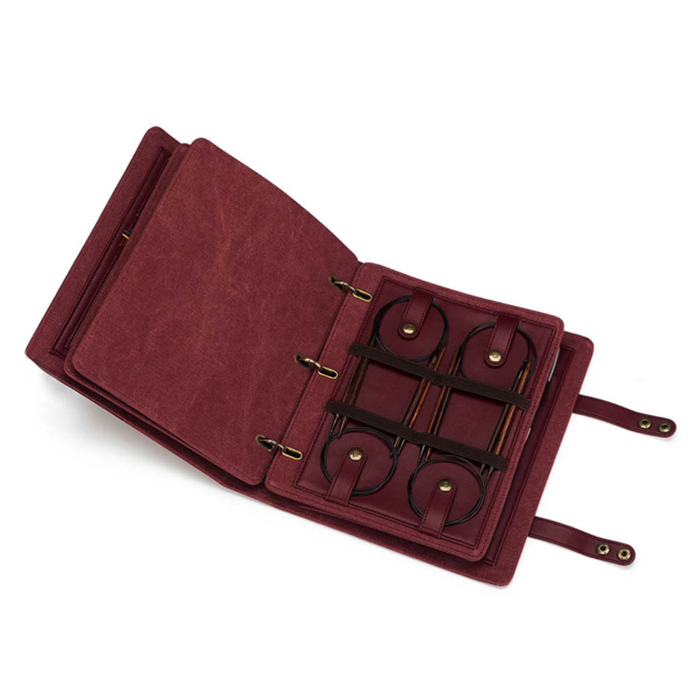 Della Q Hook & Needle Notebook | Het Wolhuis Della Q Hook & Needle Notebook - Maroon