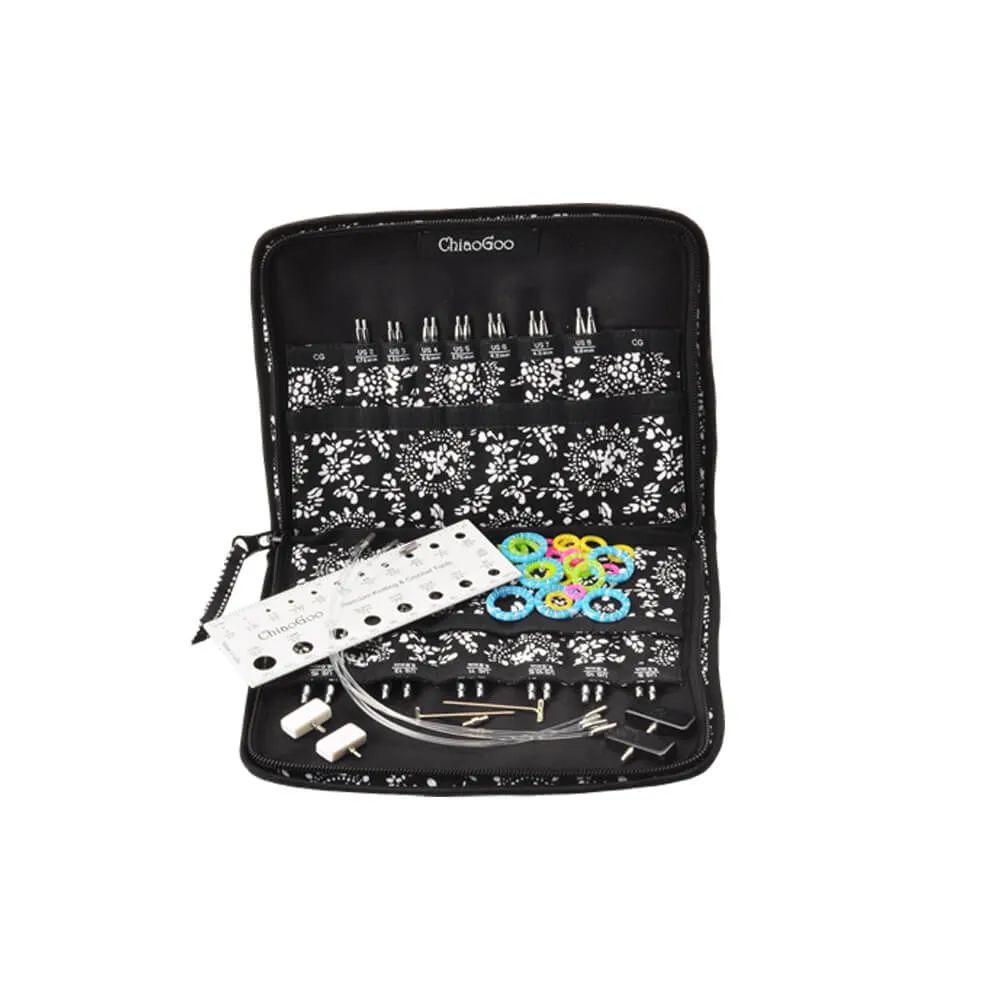 ChiaoGoo SPIN verwisselbare puntenset bamboe 10cm 2.75-10.00mm | Het Wolhuis ChiaoGoo SPIN verwisselbare puntenset bamboe 10cm 2.75-10.00mm