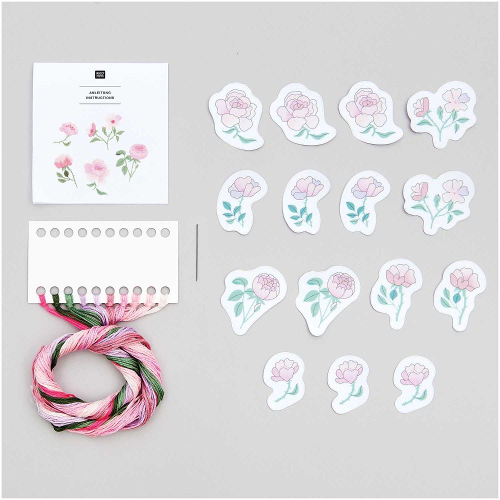 Rico Stick & Stitch Pakket, Rozen - 10418 | Het Wolhuis Rico Stick & Stitch-Pakket - Rozen