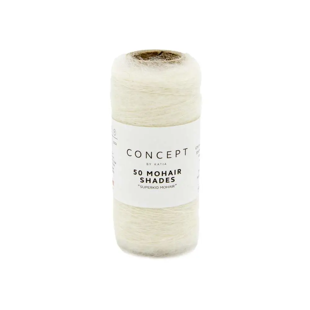 Katia 50 Mohair Shades | Het Wolhuis Katia 50 Mohair Shades-1 Ecru | Het Wolhuis