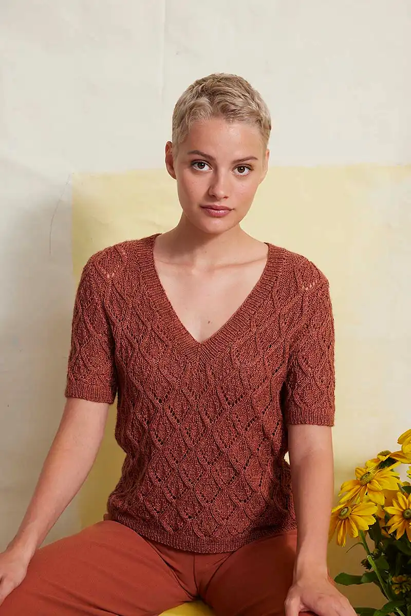 Lang Yarns - Trui met korte mouwen Jolka - 284-57 | Het Wolhuis Lang Yarns - Trui met korte mouwen Jolka - 284-57