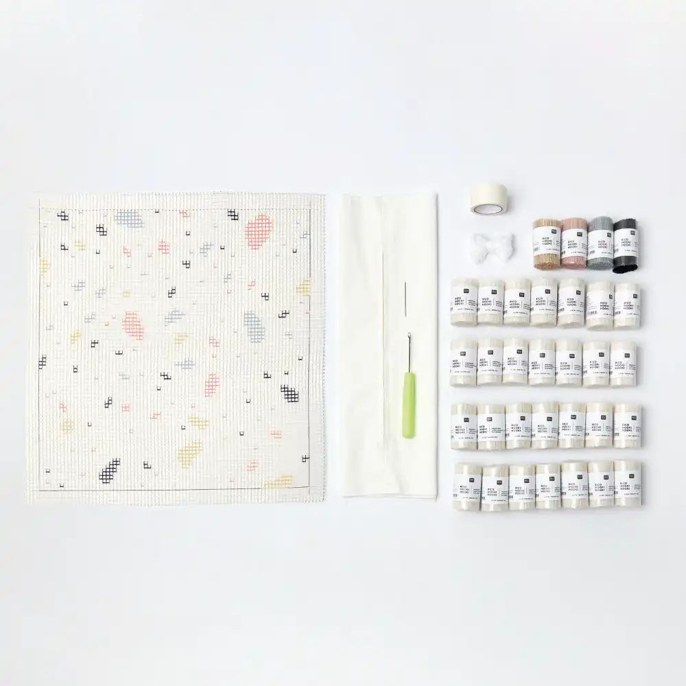 Rico Hooki Hooki, Knoopset, Kussen Terrazzo - 100394 | Het Wolhuis Rico Hooki Hooki, Knoopset, Kussen Terrazzo - 100394