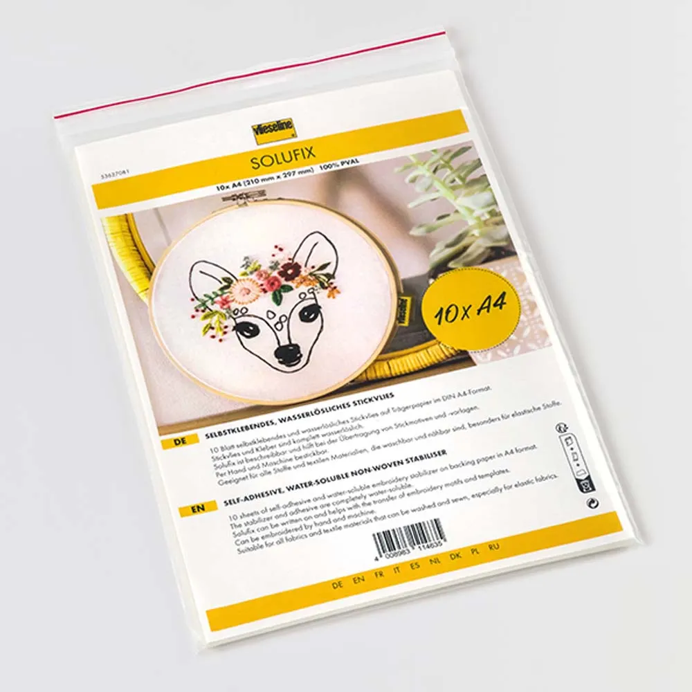 Vlieseline Solufix zelfklevend - A4-formaat 10 vellen | Het Wolhuis Vlieseline Solufix zelfklevend - A4-formaat 10 vellen