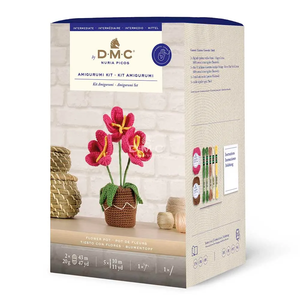 DMC Amigurumikit bloemen haken - Bloempot | Het Wolhuis DMC Amigurumikit bloemen haken - Bloempot | Het Wolhuis