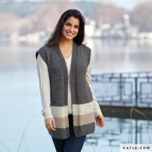 Katia - Lang vest in Merino Tweed - The Essentials | Het Wolhuis