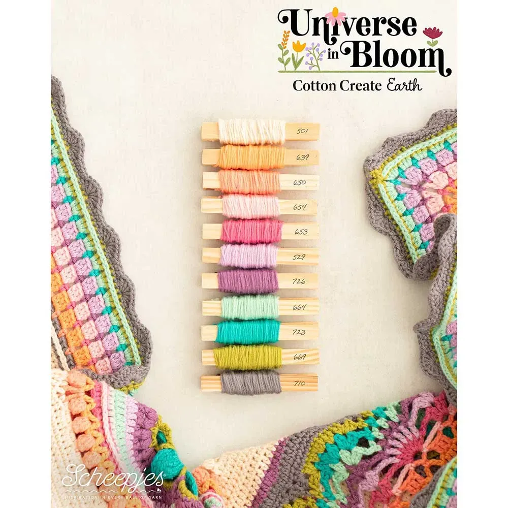 Scheepjes CAL 2025 Universe in Bloom Cotton Create - Earth | Het Wolhuis Scheepjes CAL2025 kit Cotton Create - Earth | Het Wolhuis