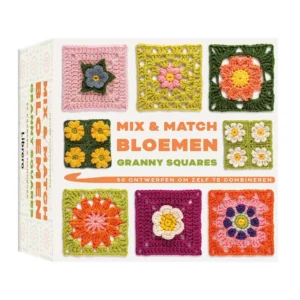 Mix & Match granny squares - bloemen - Claire Montgomerie | Het Wolhuis