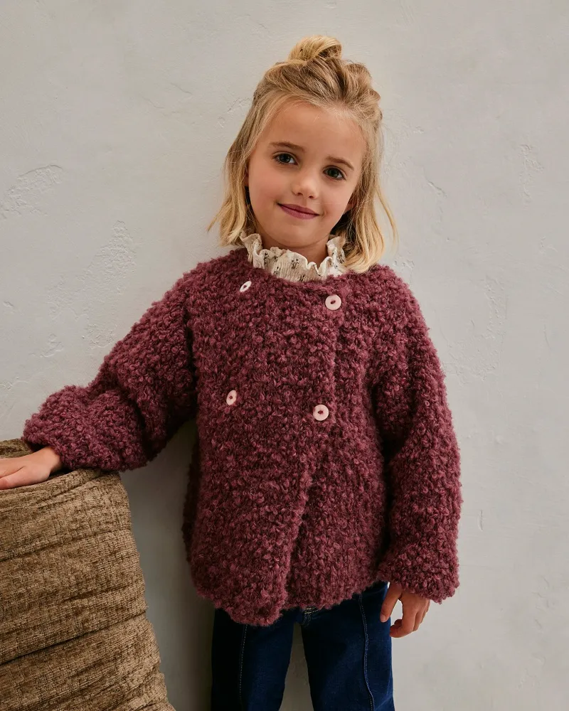 Phildar - Vest Prune - 263-10 | Het Wolhuis Phildar - Jasje Prune - 263-10 | Het Wolhuis