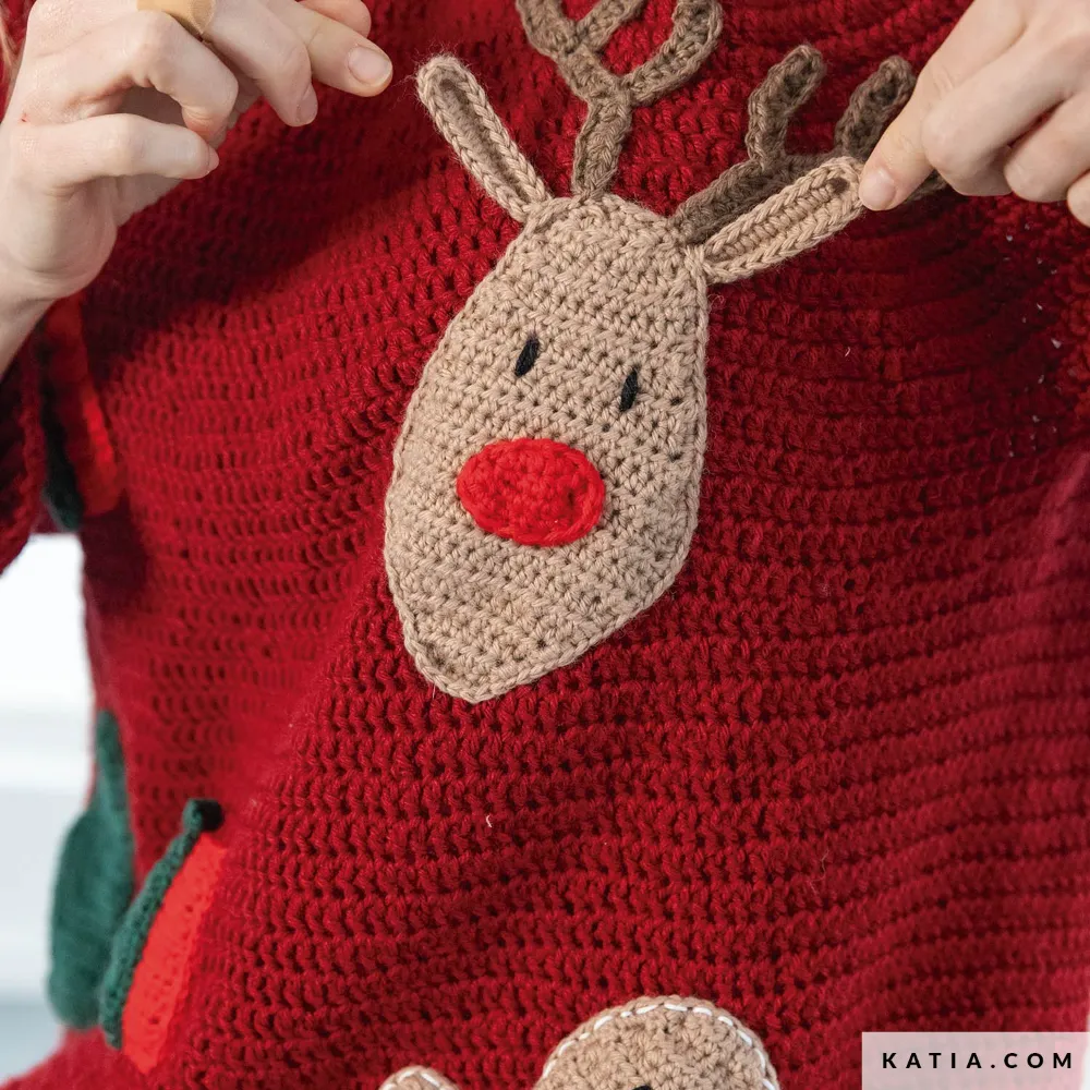 Katia - Xmas ugly sweater met Basic Merino | Het Wolhuis Katia - Xmas ugly sweater met Basic Merino | Het Wolhuis