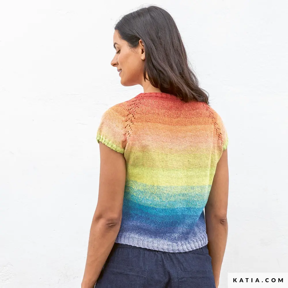 Katia - Top-down trui met korte mouwen van Pop-Up Cotton | Het Wolhuis Katia - Top-down trui met korte mouwen van Pop-Up Cotton | Het Wolhuis