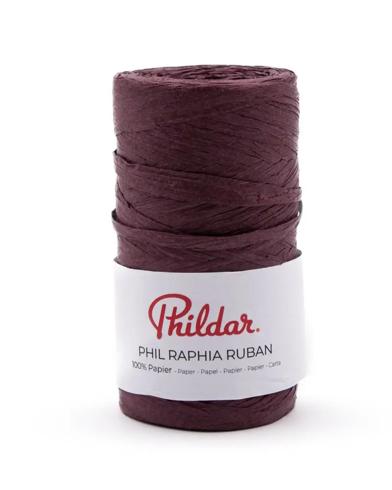 Phildar Phil Raphia Ruban | Het Wolhuis Phildar Phil Raphia Ruban-Aubergine | Het Wolhuis