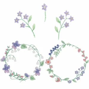 Rico Stick & Stitch Pakket, Bloemenkransen XL - 100522 | Het Wolhuis