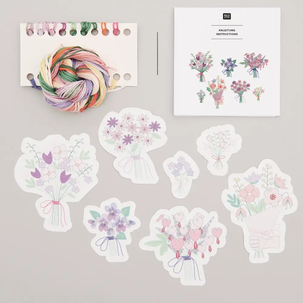 Rico Stick & Stitch Pakket, Bloemenboeketten XL - 100523 | Het Wolhuis Stick & Stitch Pakket, Bloemenboeketten XL - 100523 | Het Wolhuis