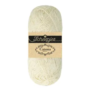 Scheepjes Catona Shine - 105-G Bridal White - Gold | Het Wolhuis
