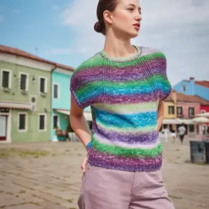 Lang Yarns - Trui met korte mouwen Francine - 91-01 | Het Wolhuis