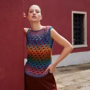 Lang Yarns - T-Shirt gehaakt Poppy - 91-07 | Het Wolhuis