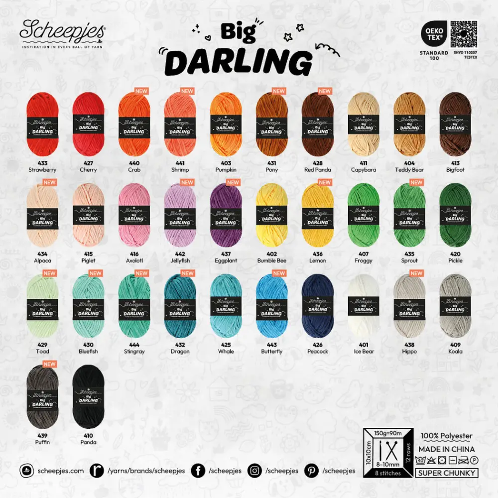 Nieuwe kleuren Scheepjes Scheepjes Big Darling-blog | Het Wolhuis