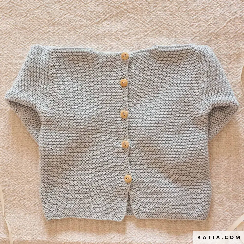 Katia - Baby trui gebreid in ribbelsteek met Cotton Cashmere 116-03 | Het Wolhuis Katia - Baby trui gebreid in ribbelsteek met Cotton Cashmere 116-03 | Het Wolhuis