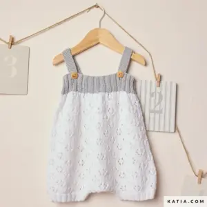 Katia - Rompertje met ajourpatroon van Fair Cotton - 116-04 | Het Wolhuis