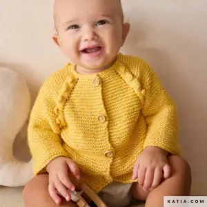 Katia - Baby jasje met raglanmouwen van Puro Cotone - 116-06 | Het Wolhuis