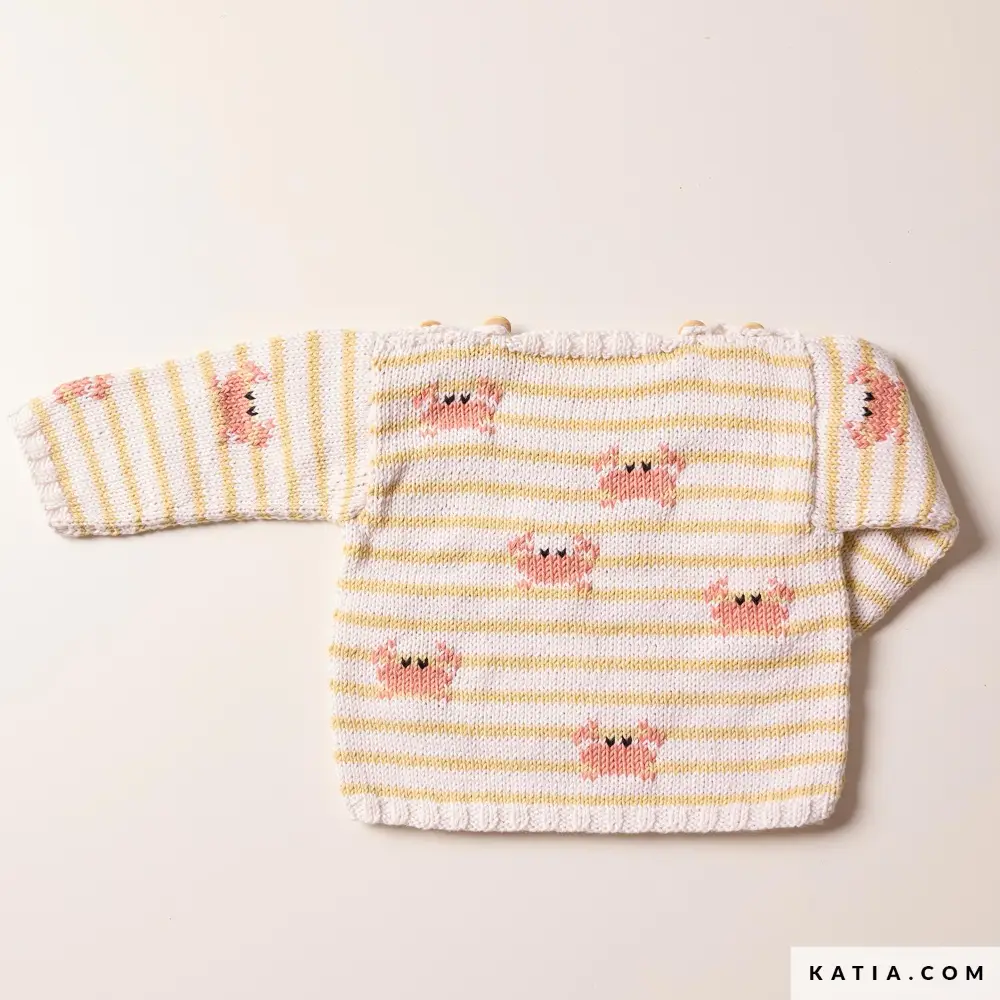 Katia - Gebreide trui met strepen van Cotton Cashmere 116-12 | Het Wolhuis Katia - Gebreide trui met strepen van Cotton Cashmere 116-12 | Het Wolhuis