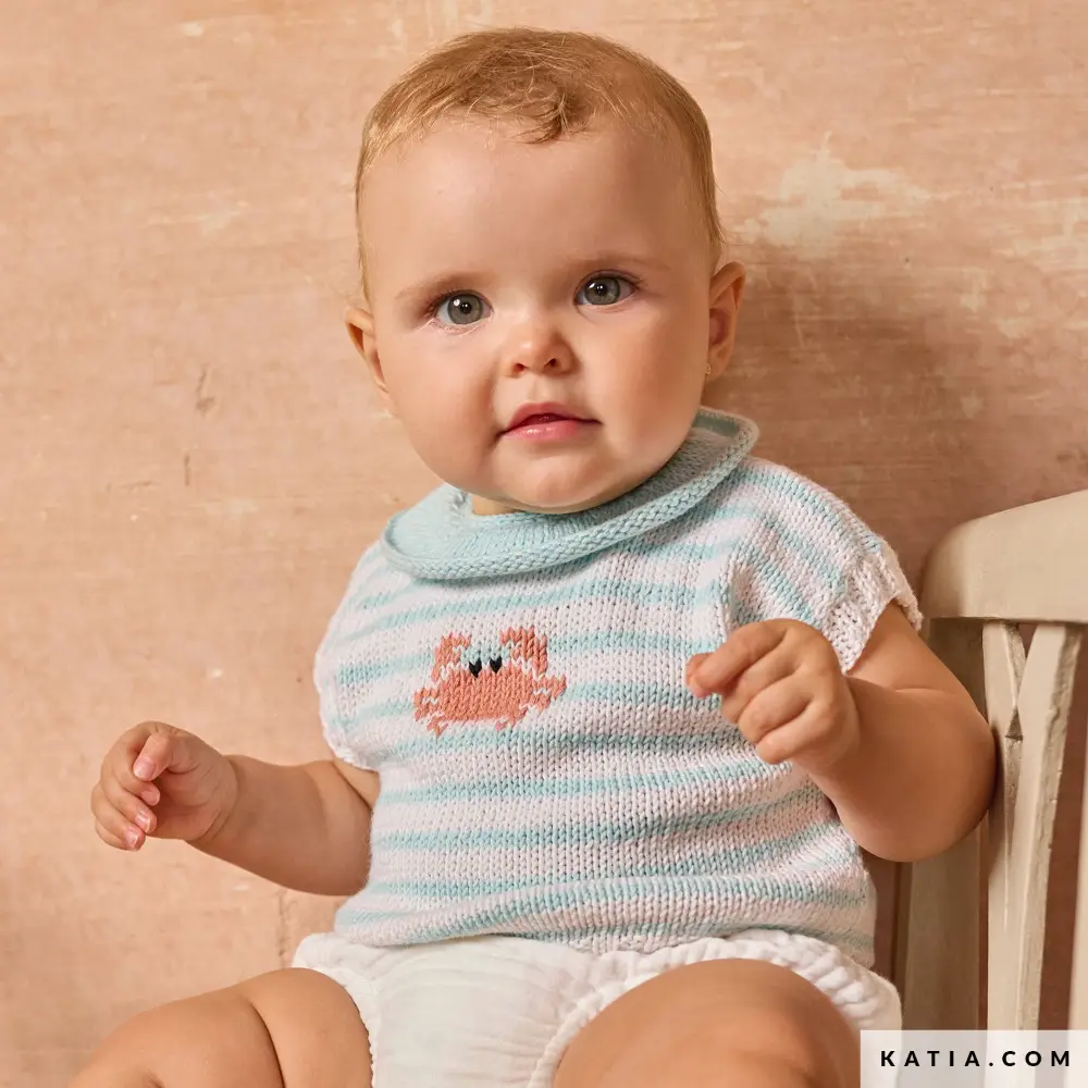 Katia - Gebreid shirt met strepen van Cotton Cashmere 116-19 | Het Wolhuis Katia - Gebreid shirt met strepen van Cotton Cashmere 116-19 | Het Wolhuis