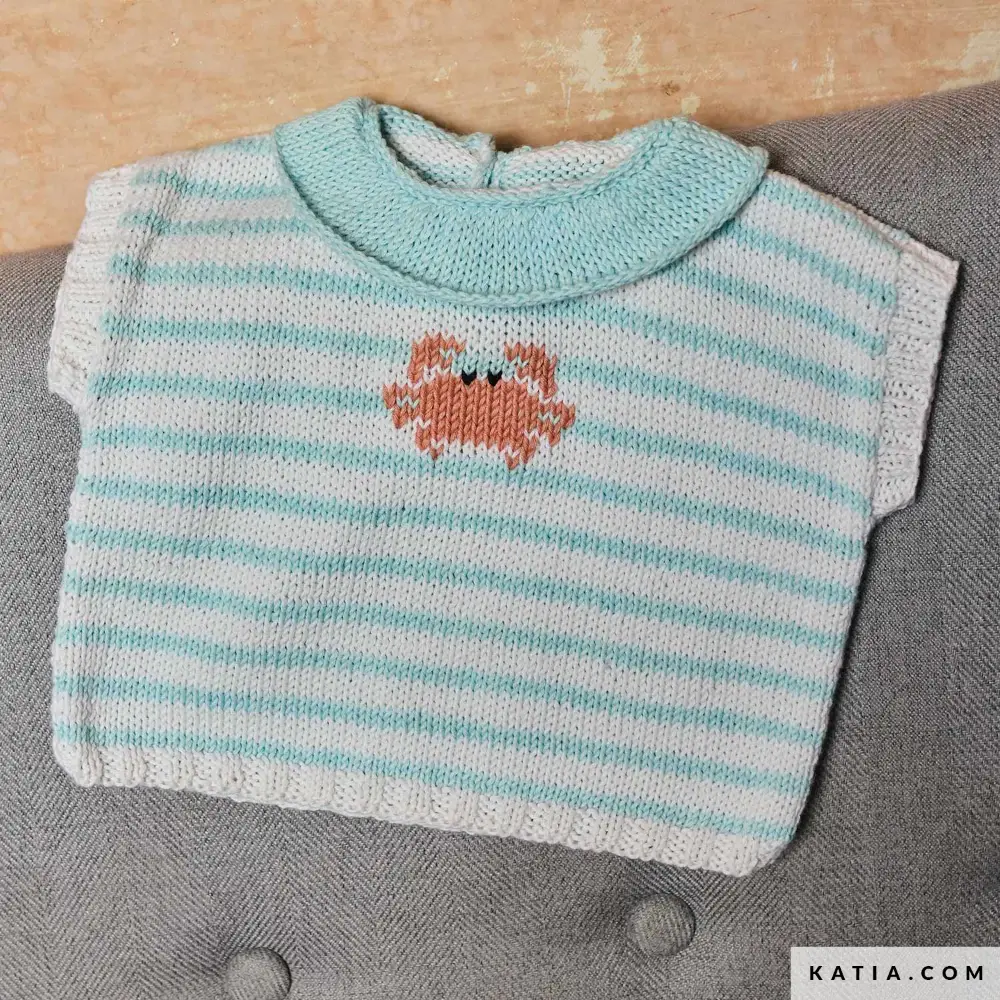 Katia - Gebreid shirt met strepen van Cotton Cashmere 116-19 | Het Wolhuis Katia - Gebreid shirt met strepen van Cotton Cashmere 116-19 | Het Wolhuis