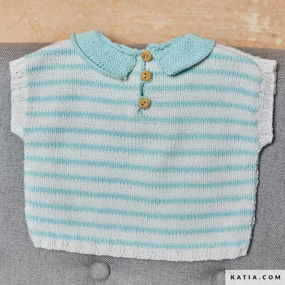 Katia - Gebreid shirt met strepen van Cotton Cashmere 116-19 | Het Wolhuis Katia - Gebreid shirt met strepen van Cotton Cashmere 116-19 | Het Wolhuis