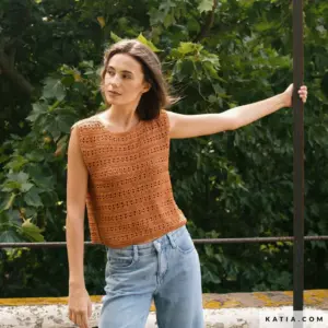 Katia - Topje met textuur gehaakt van Estrella - 123-01 | Het Wolhuis