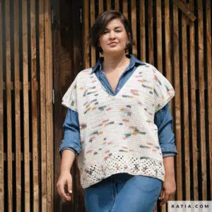Katia - Granny square gilet van Crayon - 123-09 | Het Wolhuis