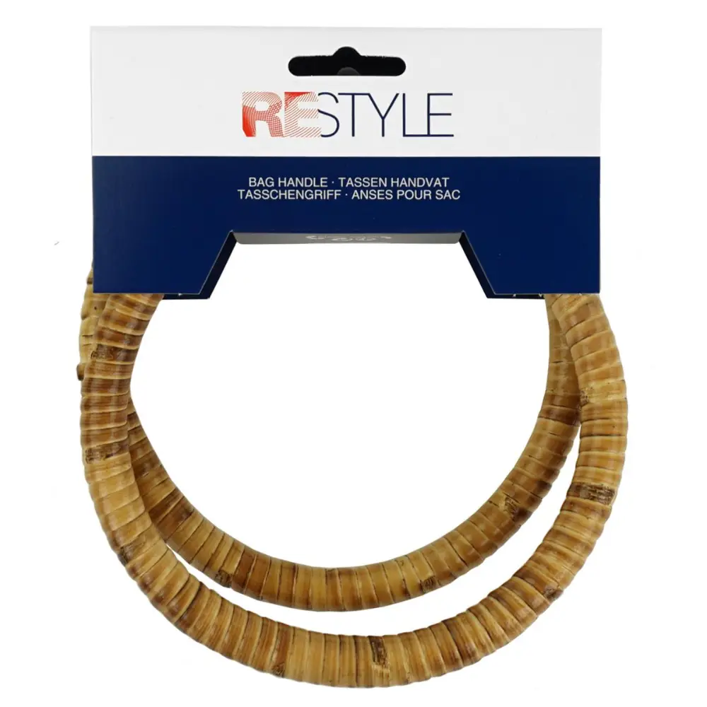 Restyle tassen handvat Rotan rond 14cm | Het Wolhuis Restyle tassen handvat Rotan rond 14cm | Het Wolhuis