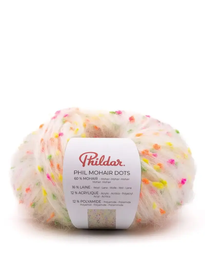 Phildar Phil Mohair Dots | Het Wolhuis Phildar Phil Mohair Dots-Fluo | Het Wolhuis