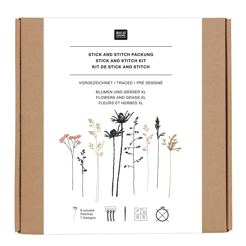 Rico Stick & Stitch-Pakket, Bloemen en Grassen XL - 100436 | Het Wolhuis Rico Stick & Stitch-Pakket, Bloemen en Grassen XL - 100436 | Het Wolhuis