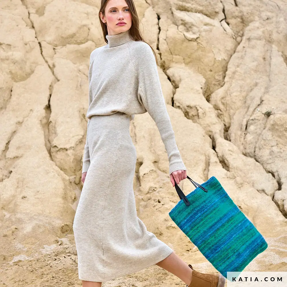 Katia - Gevilte totebag van Azteca Felting Wool | Het Wolhuis Katia - Gevilte totebag van Azteca Felting Wool | Het Wolhuis
