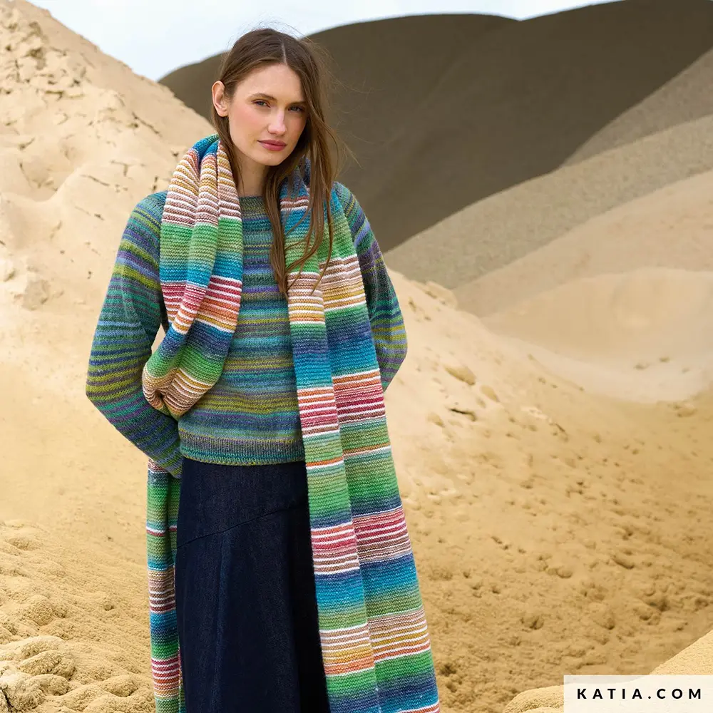 Katia - Makkelijke maxi sjaal Azteca Fine & Socks | Het Wolhuis Katia - Makkelijke maxi sjaal Azteca Fine & Socks | Het Wolhuis