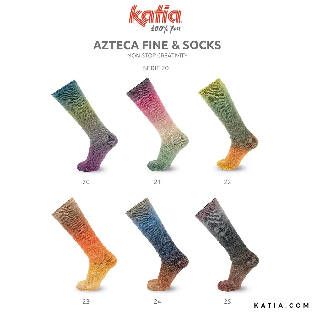 Katia - Sokken met rondbreinaalden Azteca Fine & Socks | Het Wolhuis Katia - Sokken met rondbreinaalden Azteca Fine & Socks | Het Wolhuis