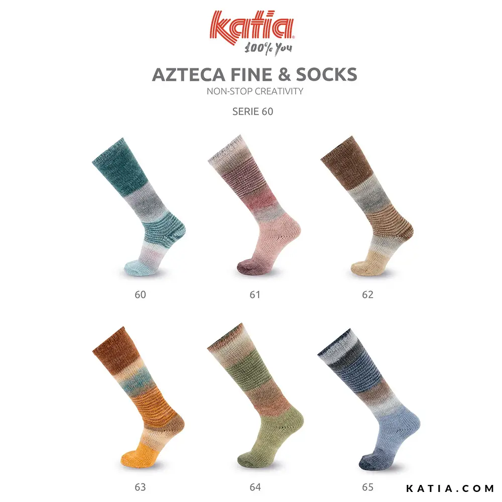 Katia - Sokken met rondbreinaalden Azteca Fine & Socks | Het Wolhuis Katia - Sokken met rondbreinaalden Azteca Fine & Socks | Het Wolhuis