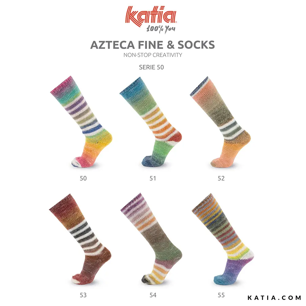 Katia - Sokken met rondbreinaalden Azteca Fine & Socks | Het Wolhuis Katia - Sokken met rondbreinaalden Azteca Fine & Socks | Het Wolhuis