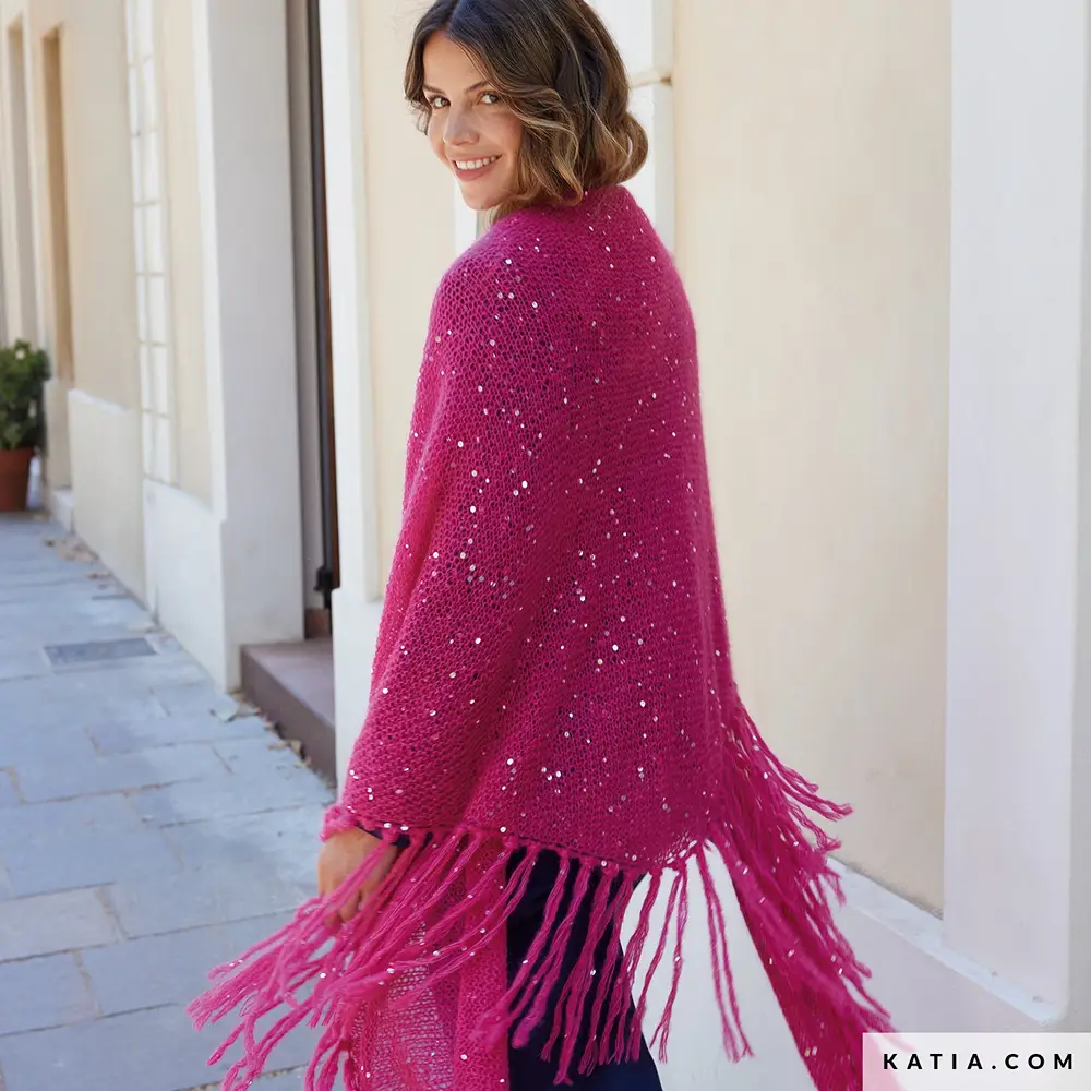 Katia - Omslagdoek van Silky Mohair Pailletes | Het Wolhuis Katia - Omslagdoek van Silky Mohair Pailletes | Het Wolhuis