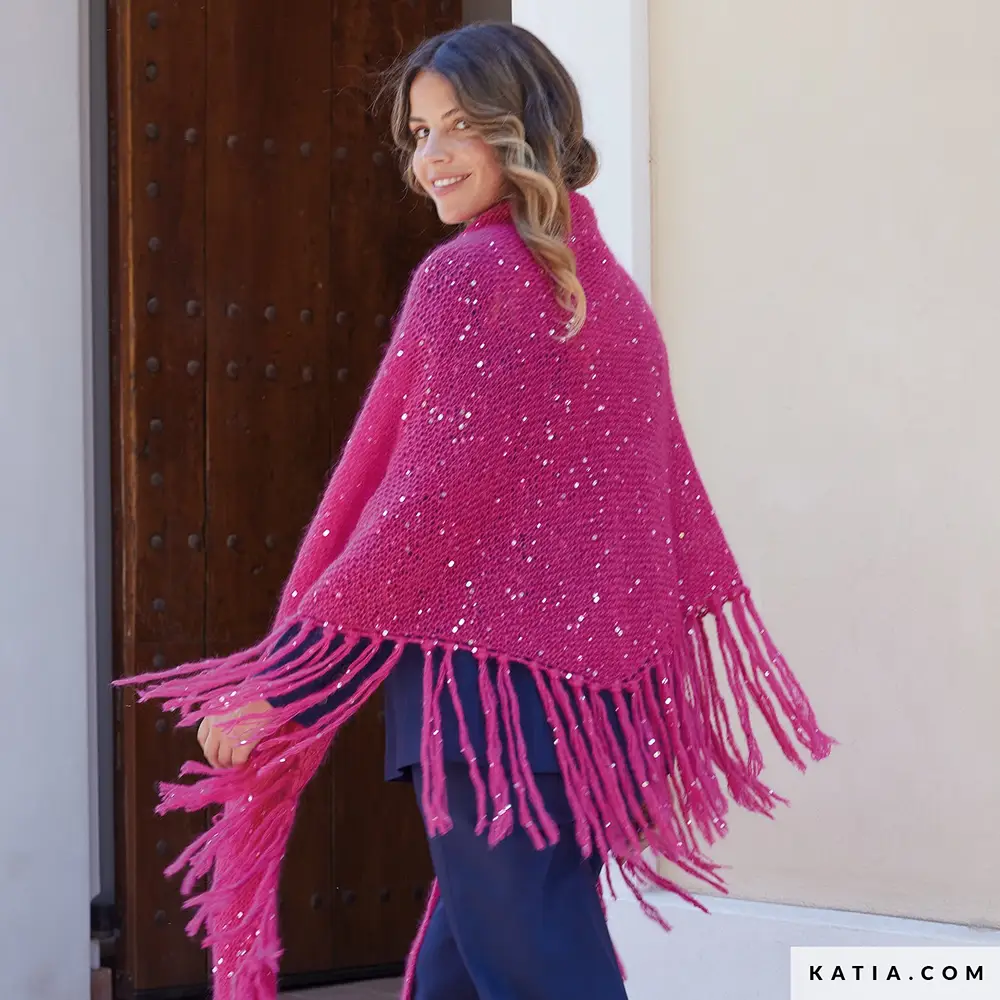 Katia - Omslagdoek van Silky Mohair Pailletes | Het Wolhuis Katia - Omslagdoek van Silky Mohair Pailletes | Het Wolhuis