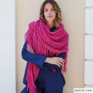 Katia - Omslagdoek van Silky Mohair Pailletes | Het Wolhuis