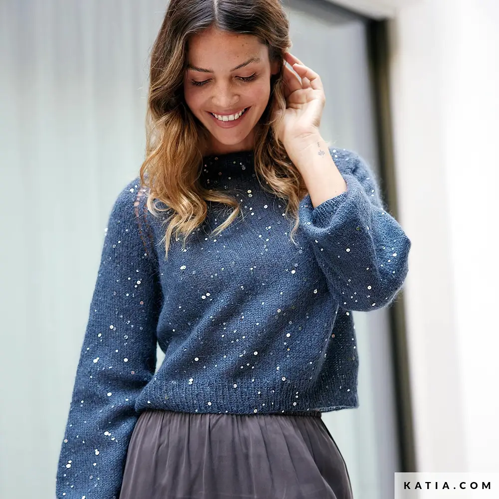 Katia - Trui van Silky Mohair Pailletes | Het Wolhuis Katia - Trui van Silky Mohair Pailletes | Het Wolhuis