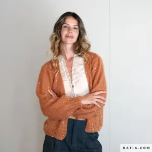 Katia - Vest van Silky Mohair Pailletes | Het Wolhuis